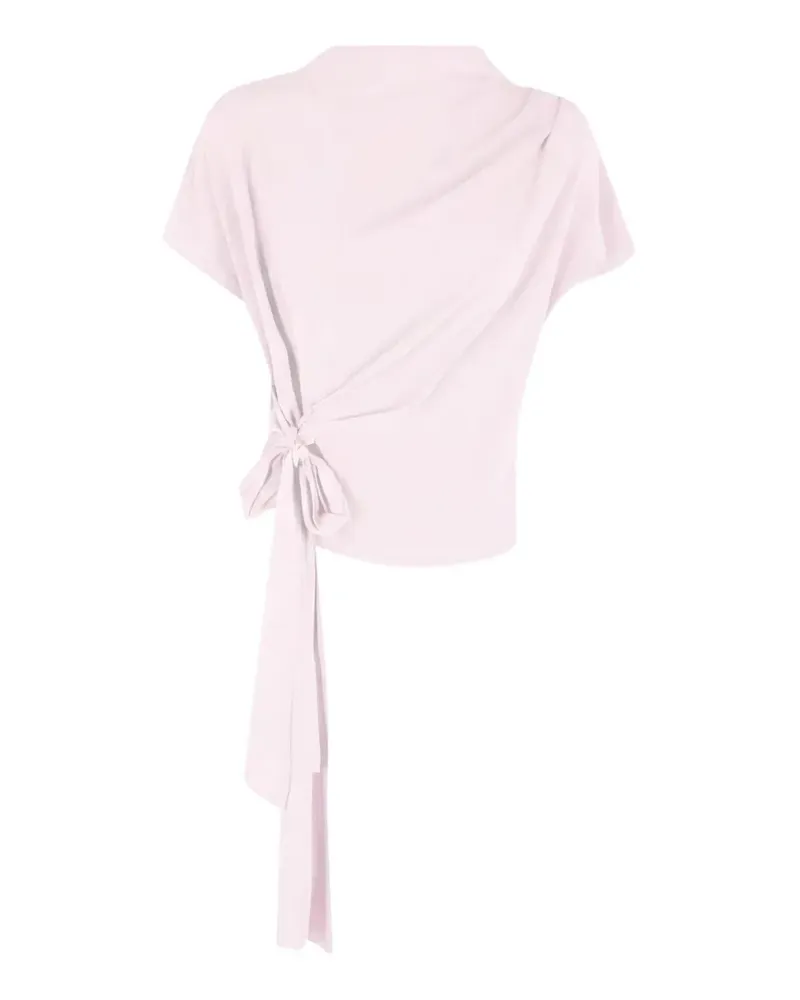Federica Tosi side-tie short-sleeve top - Rosa Rosa