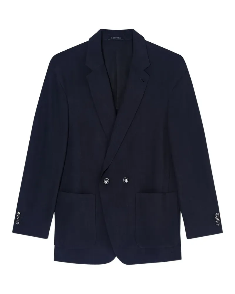 Giorgio Armani double-breasted coat - Blau Blau