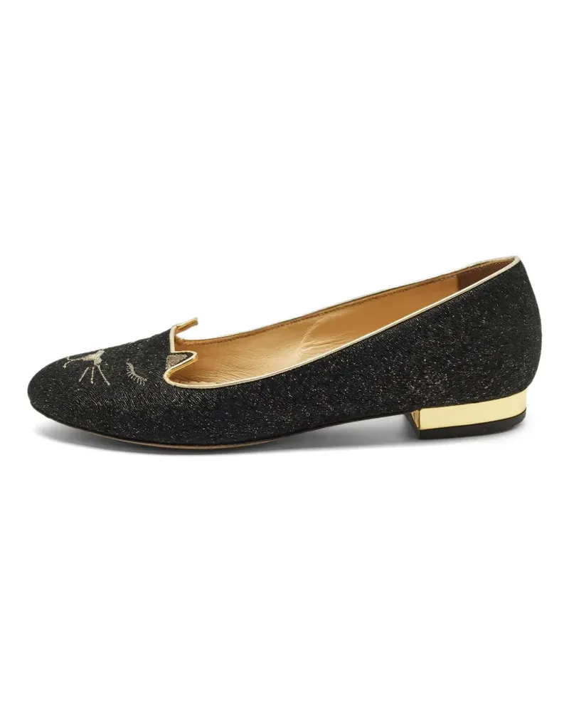 Charlotte Olympia Kitty ballet flats - Schwarz Schwarz