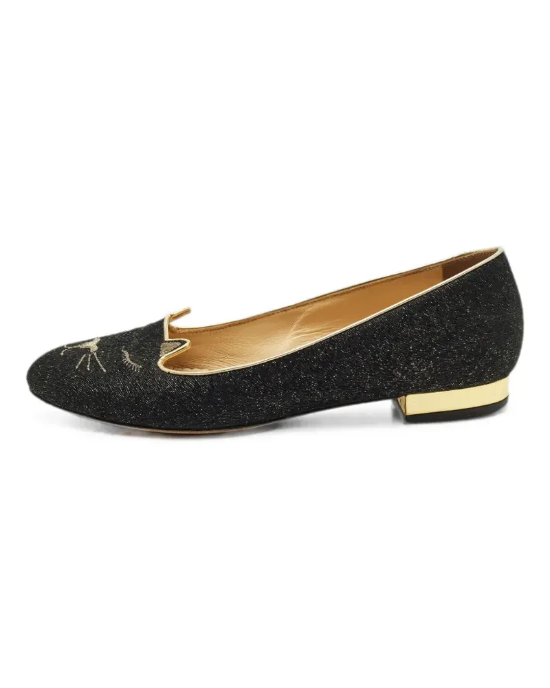 Charlotte Olympia Kitty ballet flats - Schwarz Schwarz