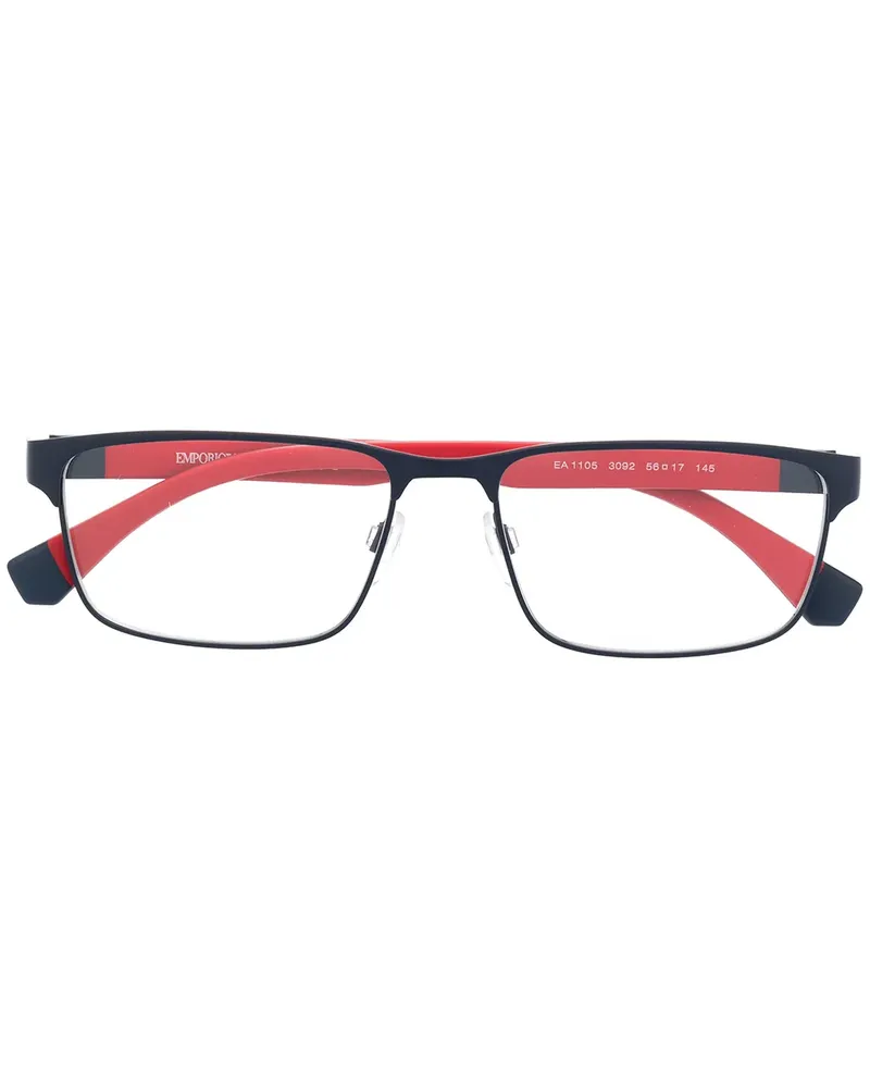 Emporio Armani Brille mit Logo-Prägung - Blau Blau