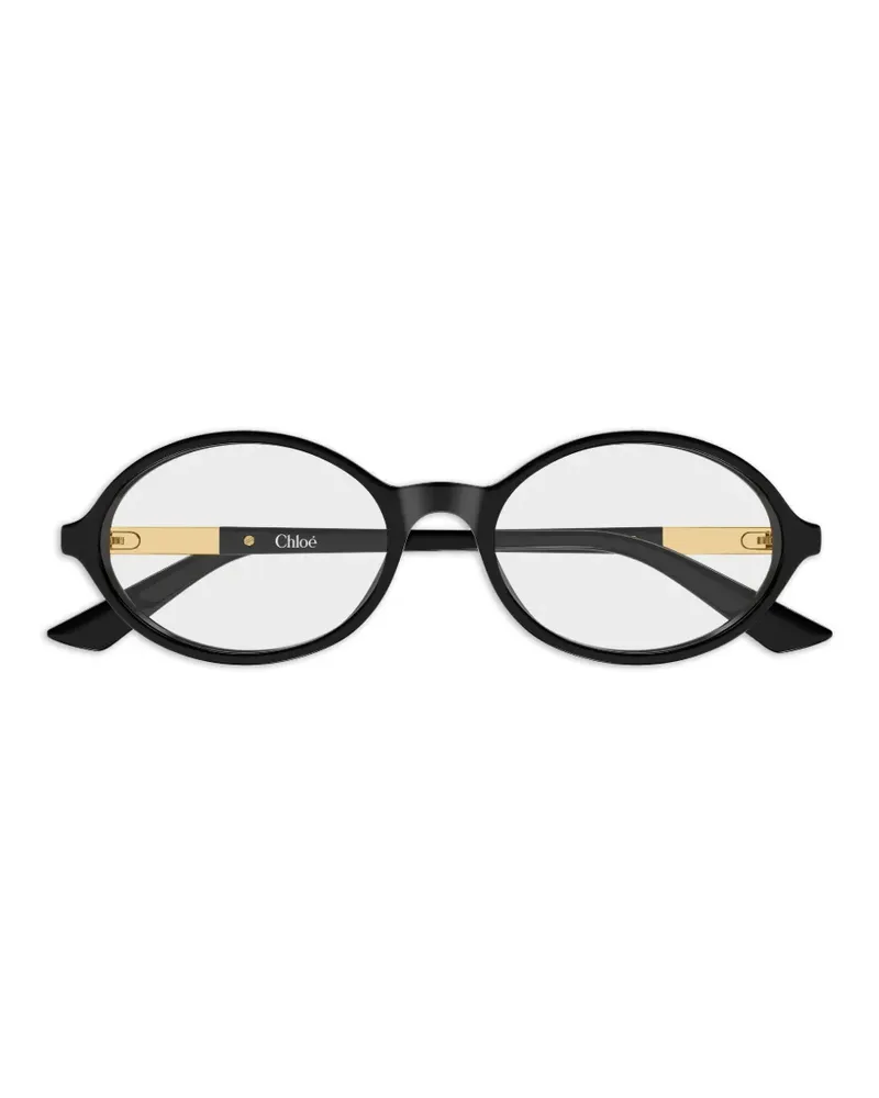Chloé Brille mit ovalem Gestell - Schwarz Schwarz