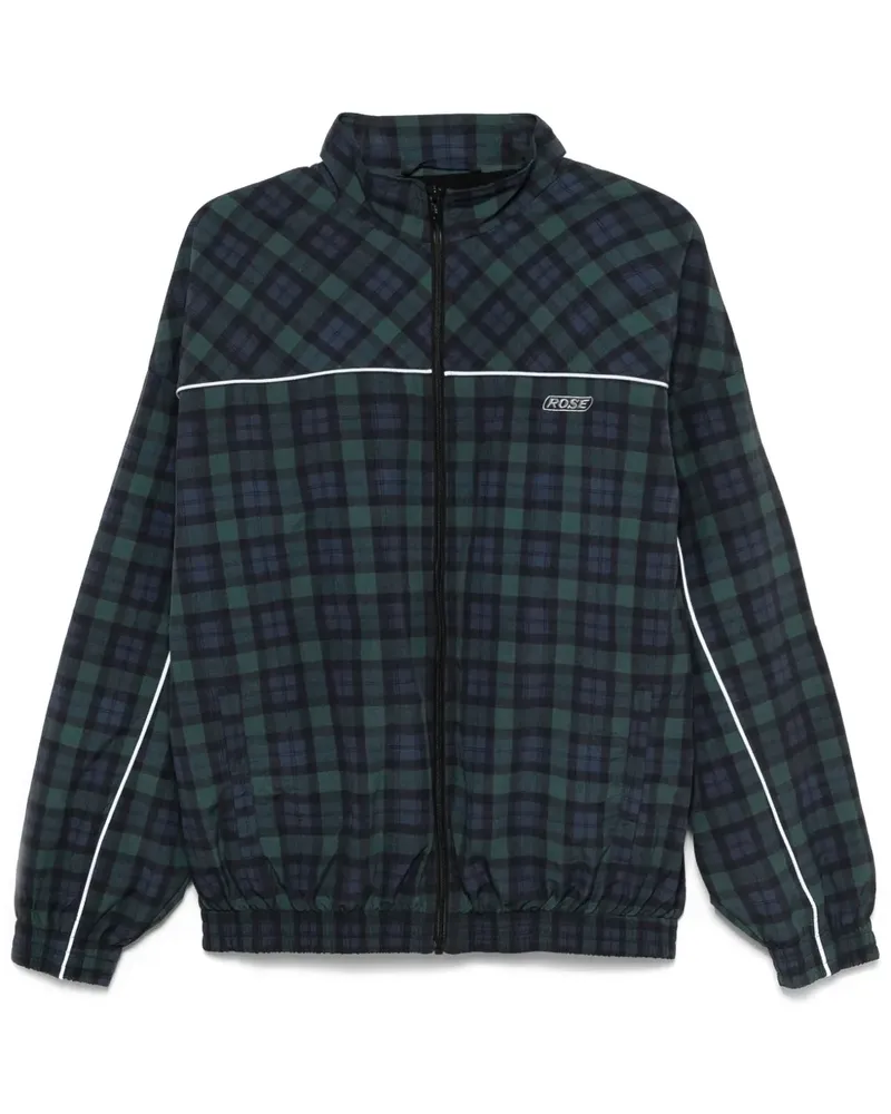 Martine Rose Trainingsjacke mit Schottenkaro - Schwarz Schwarz
