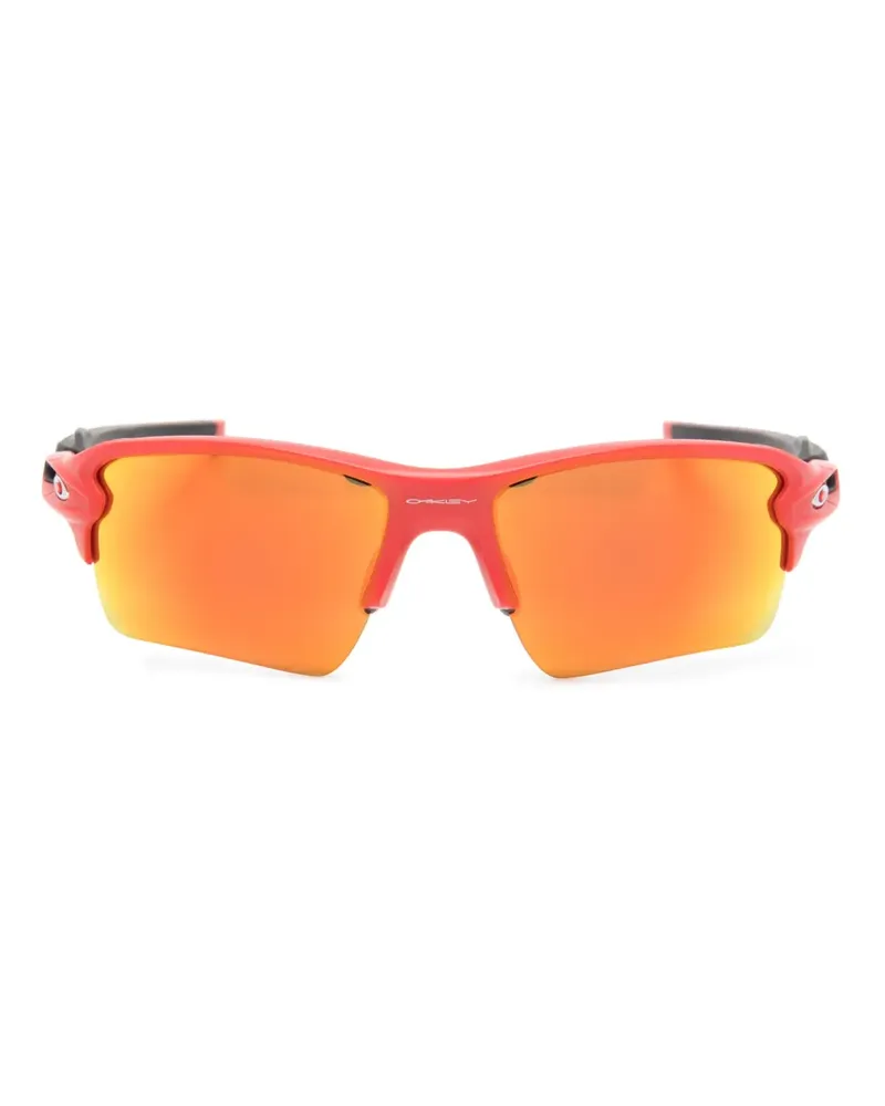 Oakley Flax 2.0 Sonnenbrille mit geometrischem Gestell - Rot Rot