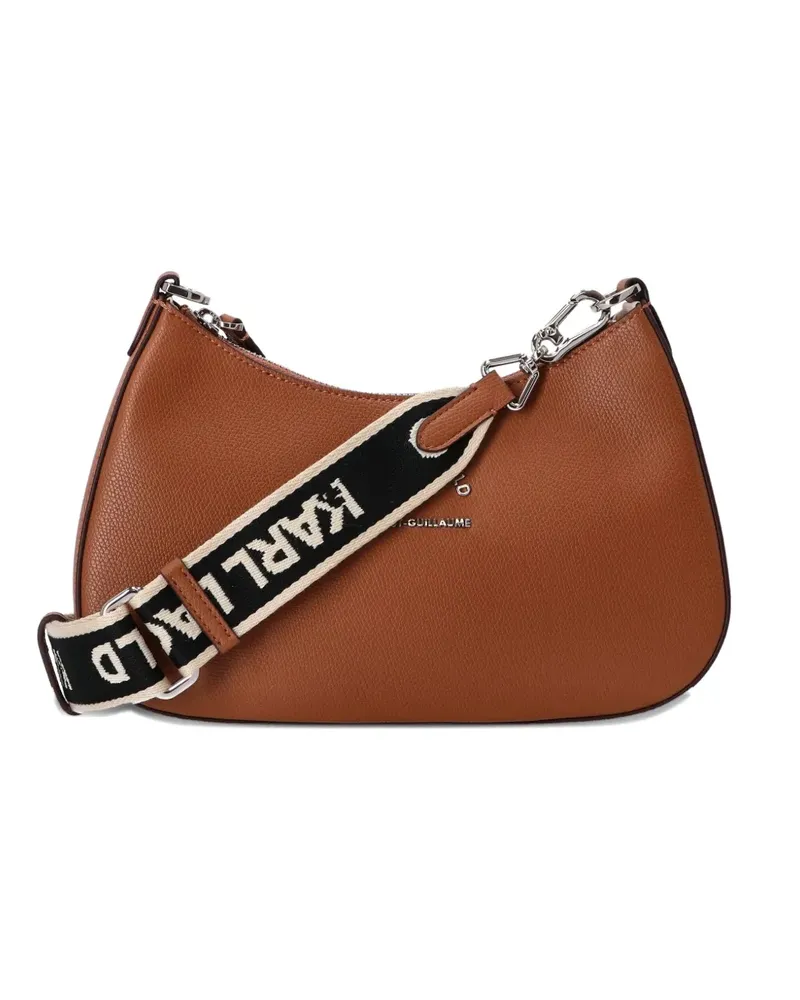 Karl Lagerfeld Schultertasche mit Logo - Braun Braun