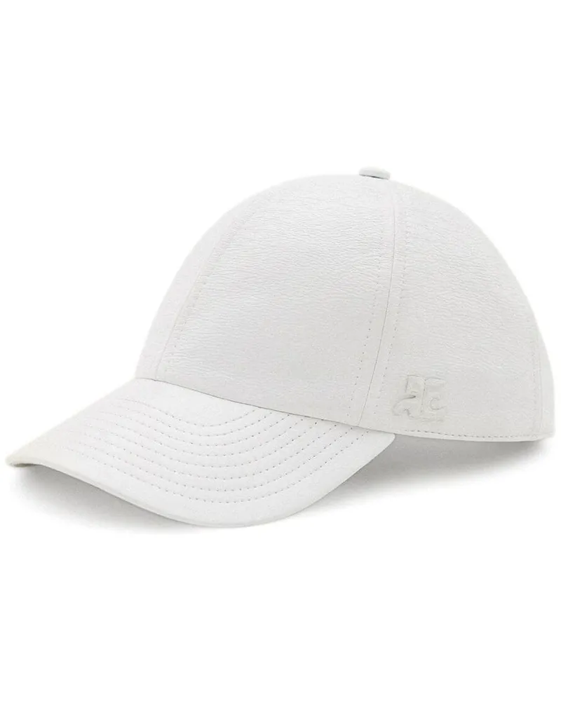 Courrèges Baseballkappe mit Logo-Patch - Weiß Weiß