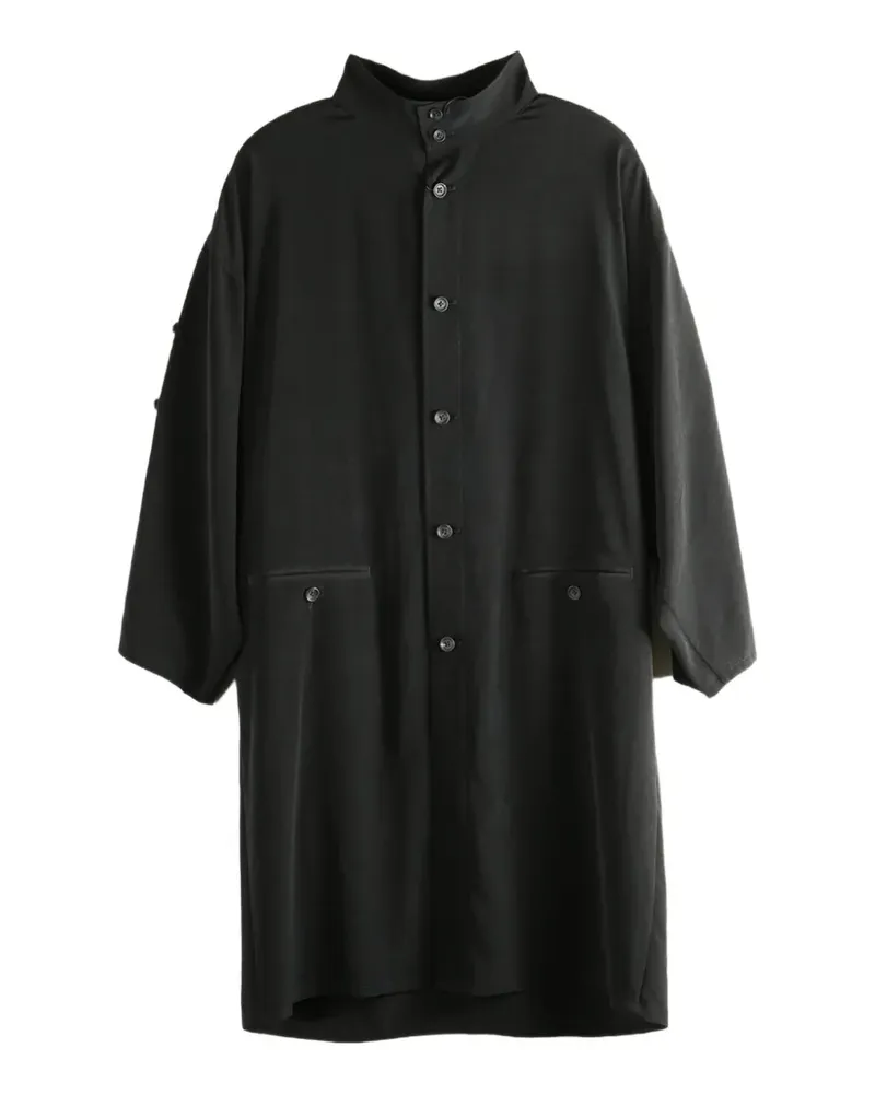 Yohji Yamamoto Mantel mit Knöpfen - Schwarz Schwarz