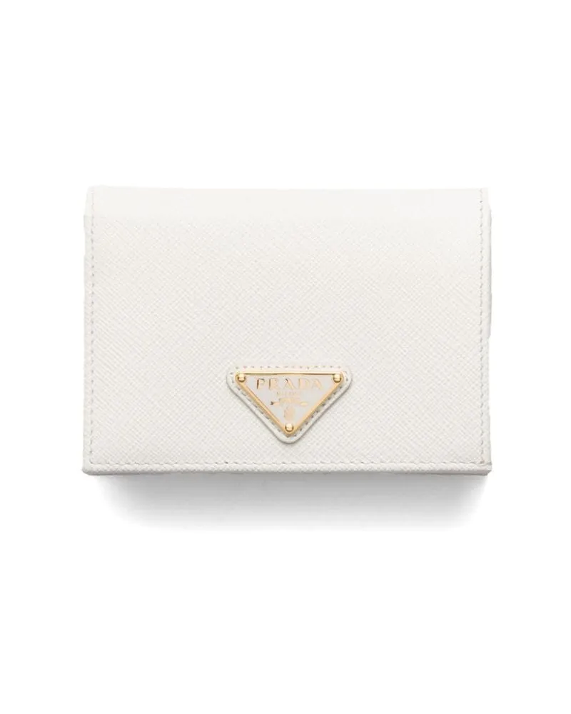 Prada Portemonnaie mit Triangel-Logo - Weiß Weiß