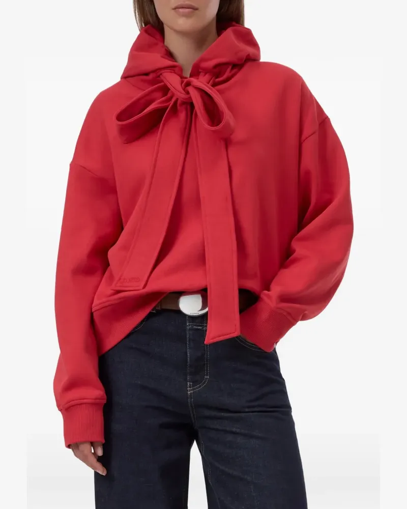 Closed Hoodie mit tiefen Schultern - Rot Rot