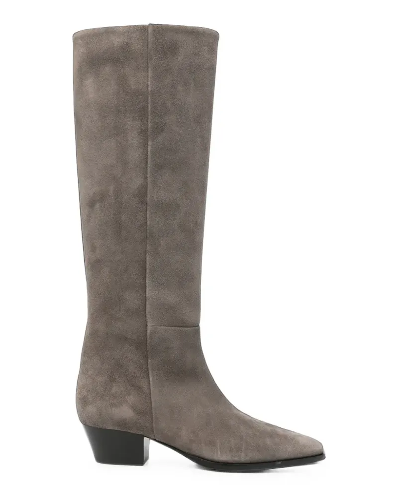 aeyde Medea Stiefel aus Wildleder - Grau Grau