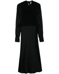 Semicouture Maxikleid im Layering-Look Schwarz