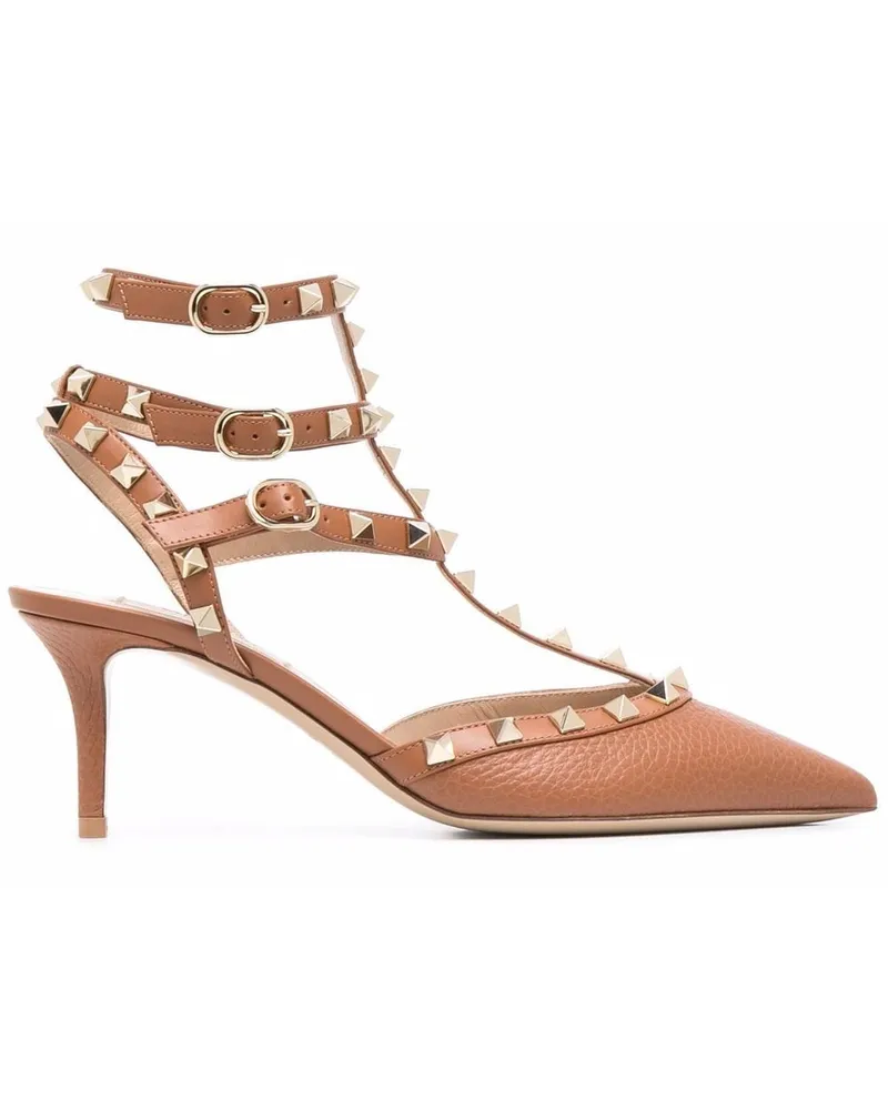 Valentino Garavani Rockstud Caged Pumps 65mm - Braun Braun