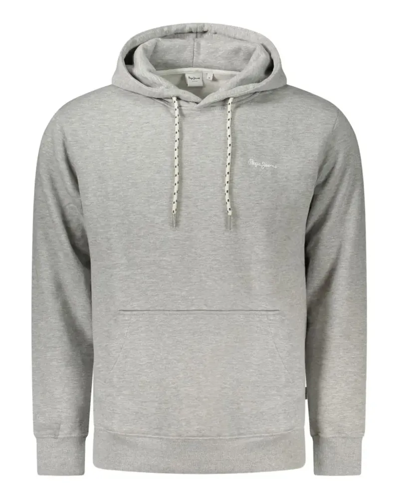 Pepe Jeans logo-embroidered hoodie - Grau Grau