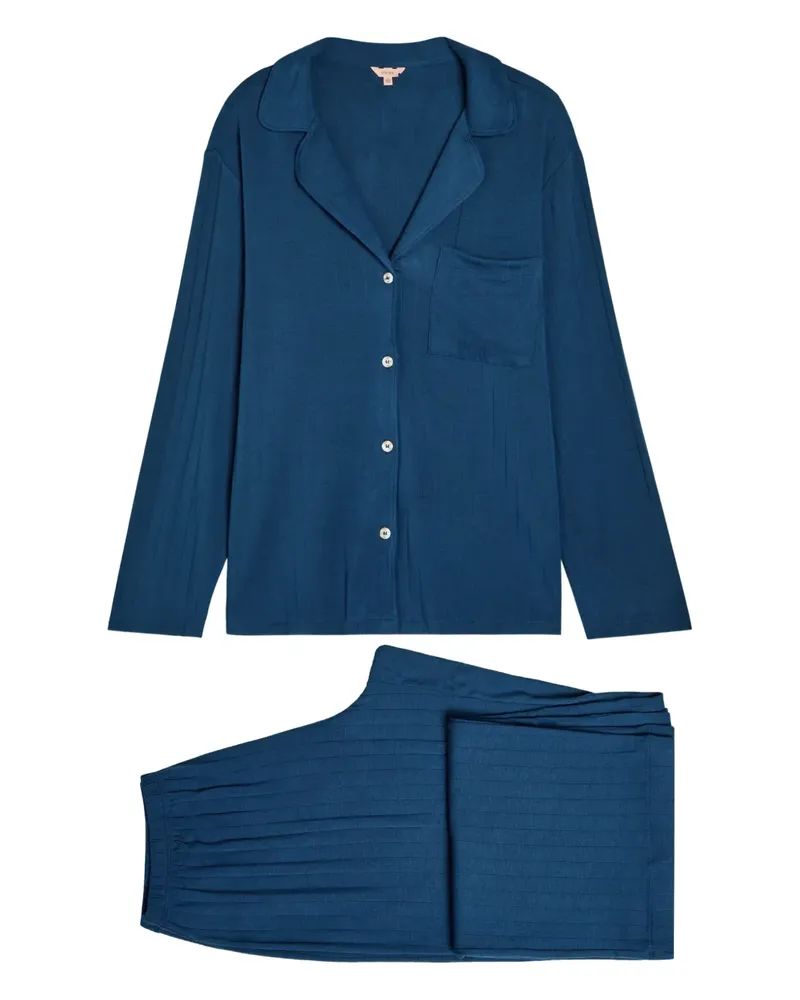 Eberjey Klassischer Pyjama - Blau Blau