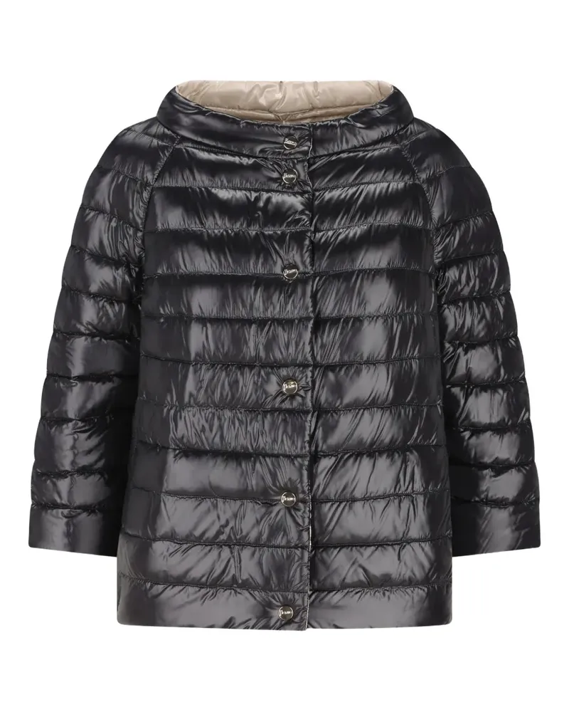 Herno Gesteppte Kapuzenjacke - Schwarz Schwarz