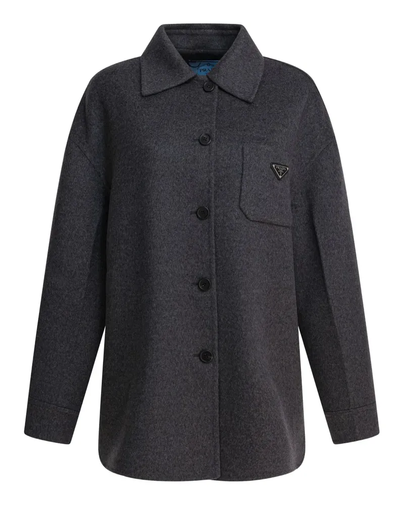 Prada Doppelreihige Jacke - Grau Grau