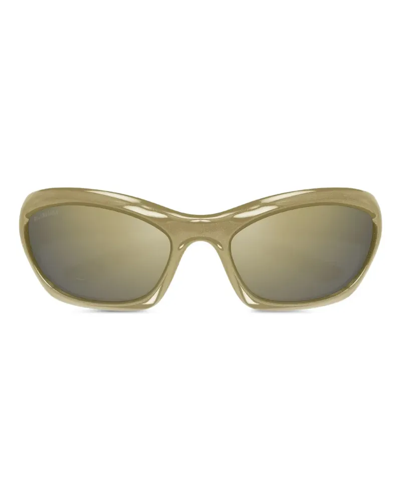 Balenciaga Sonnenbrille mit ovalem Gestell - Nude Nude