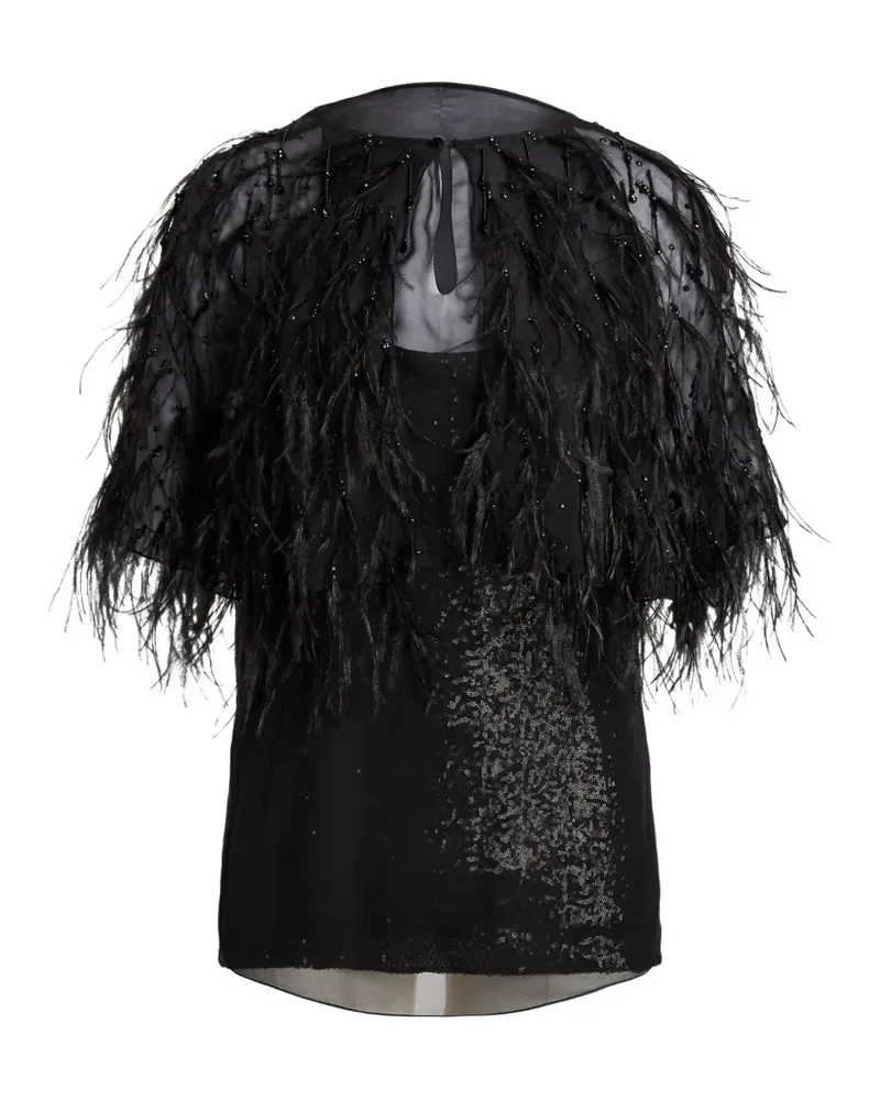 Ralph Lauren feather-embellished blouse - Schwarz Schwarz