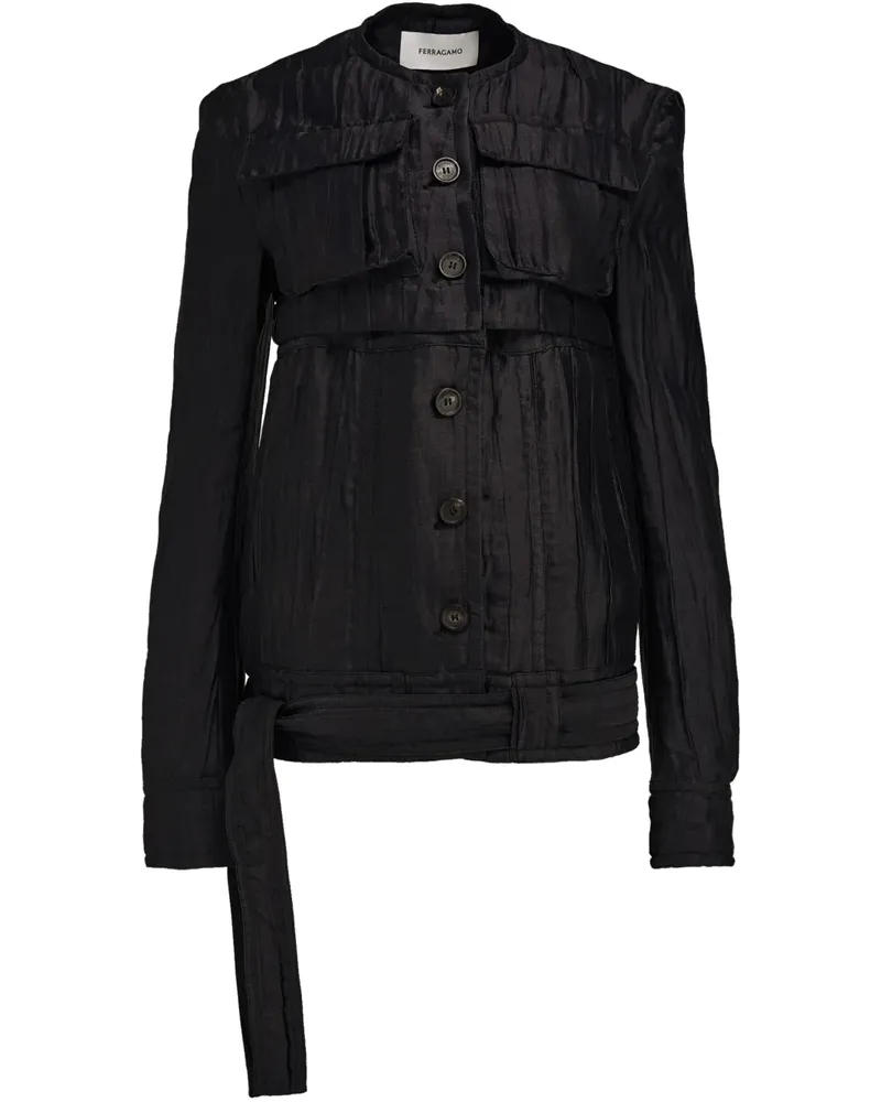 Ferragamo Leichte Jacke - Schwarz Schwarz