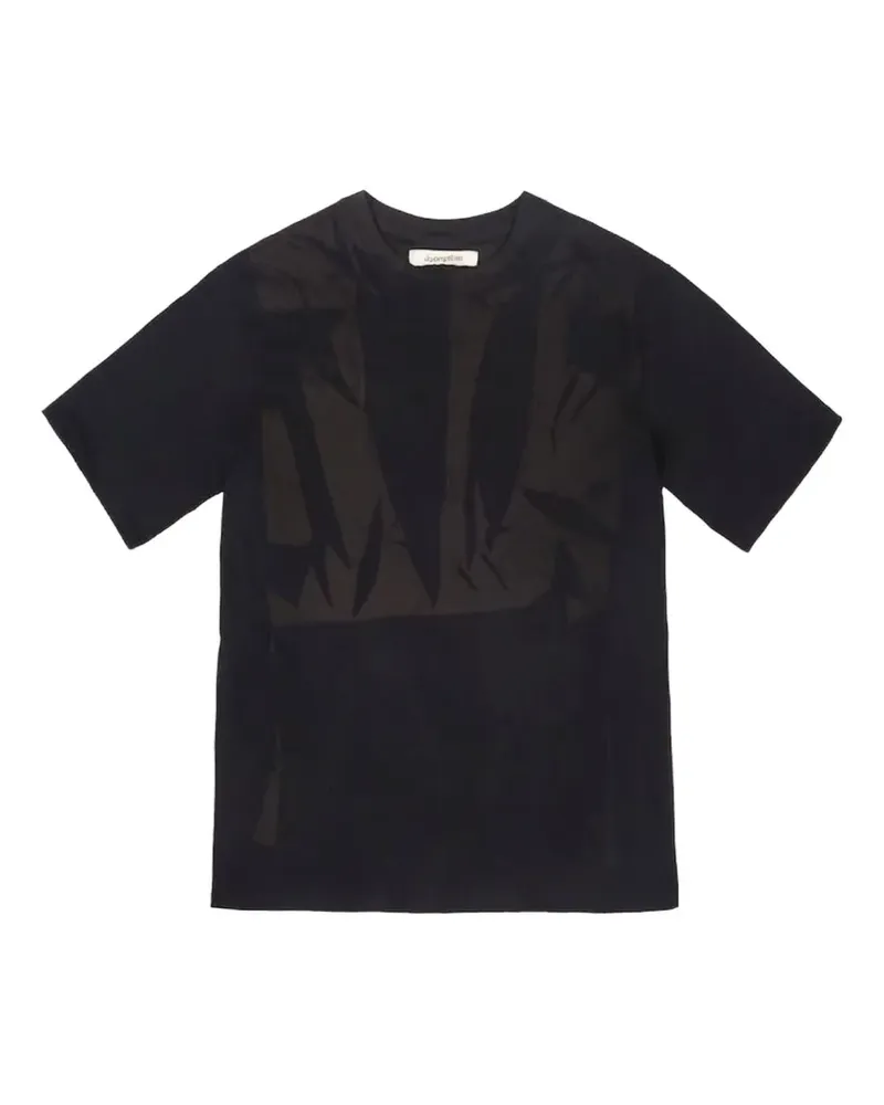 JiyongKim T-Shirt mit grafischem Print - Schwarz Schwarz