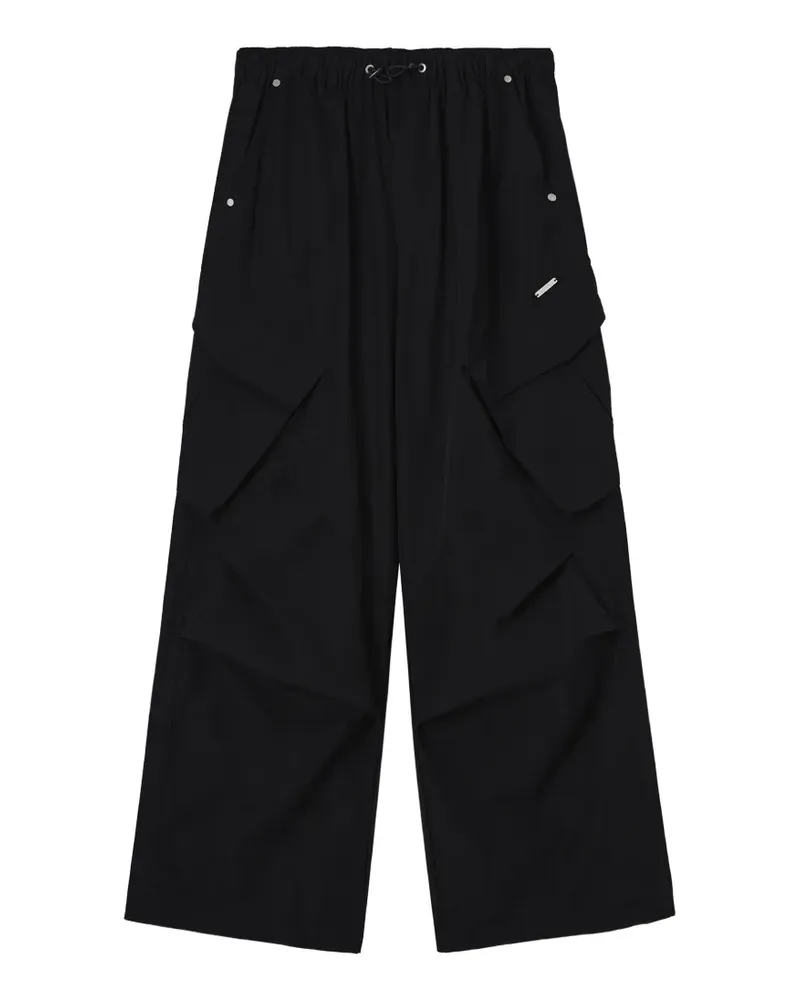 Musium Div. drawstring-waist cargo trousers - Schwarz Schwarz