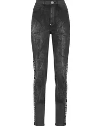 Philipp Plein Jeans mit Kristallverzierung Grau