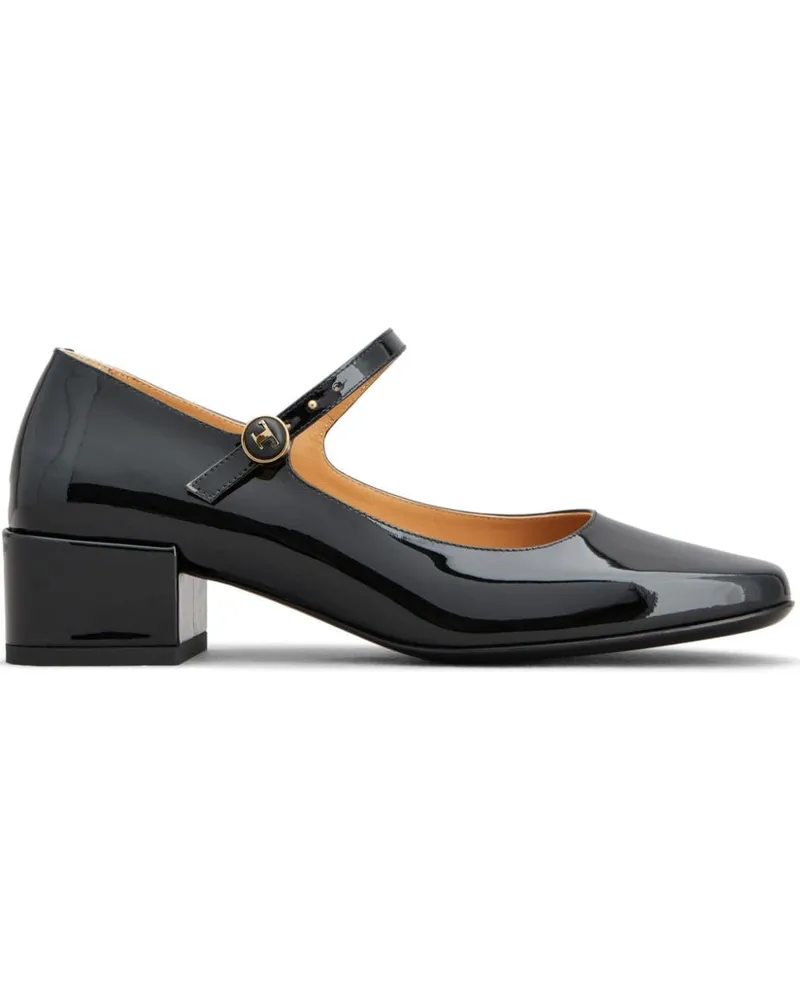 TOD'S Mary Janes mit Finish - Schwarz Schwarz