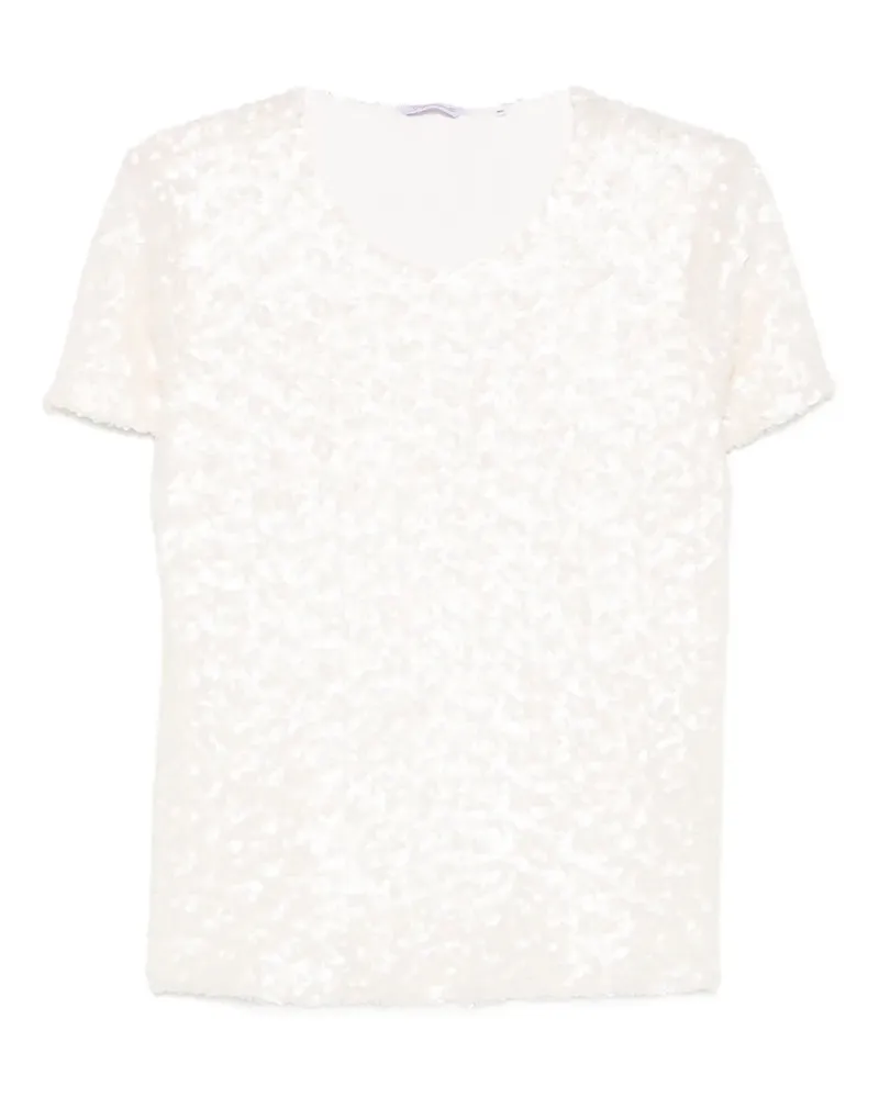 GUGLIELMINOTTI Oberteil mit Pailletten - Nude Nude