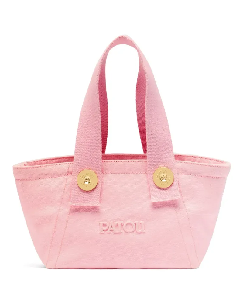 Patou Kleine Tote Bag im Trapezdesign mit Logo-Stickerei - Rosa Rosa