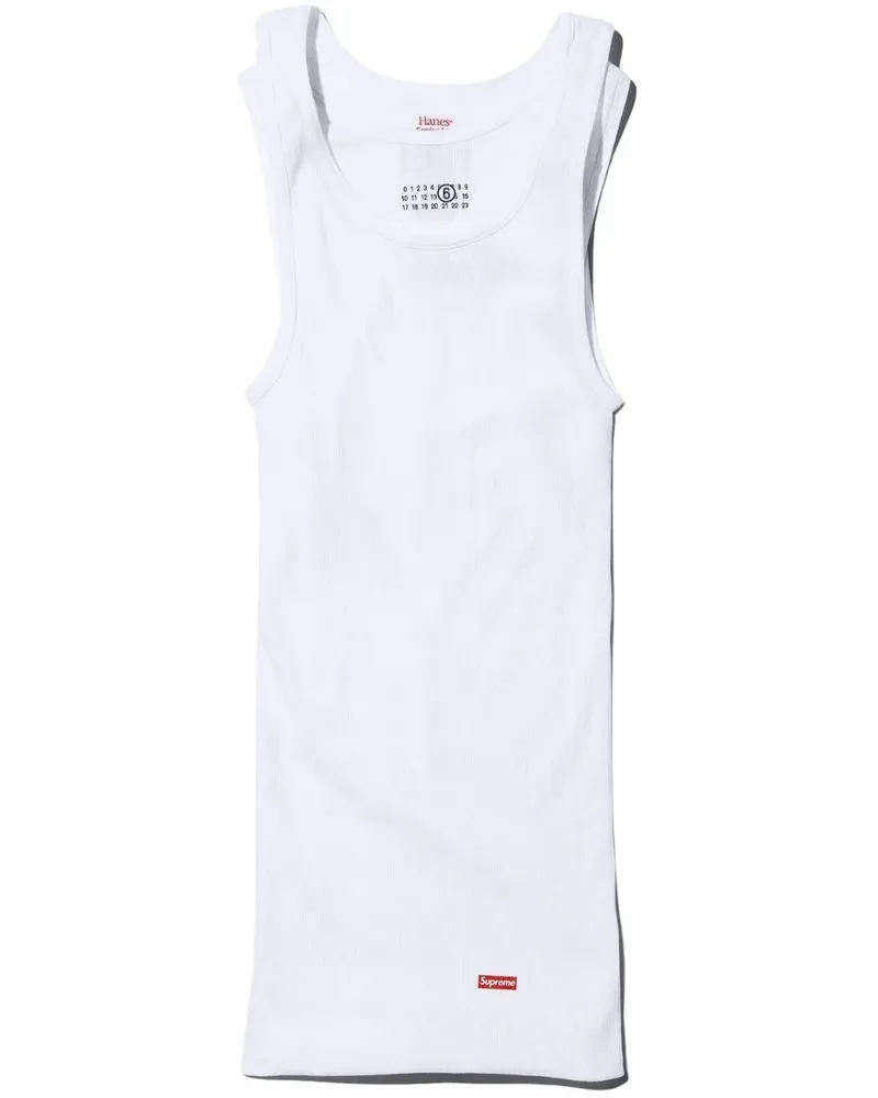 Supreme Being x MM6 Maison Margiela Hanes Tagless Tanktop (2er-Set) - Weiß Weiß