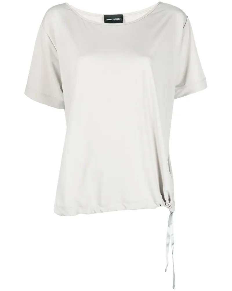 Emporio Armani T-Shirt mit Schnürung - Grau Grau