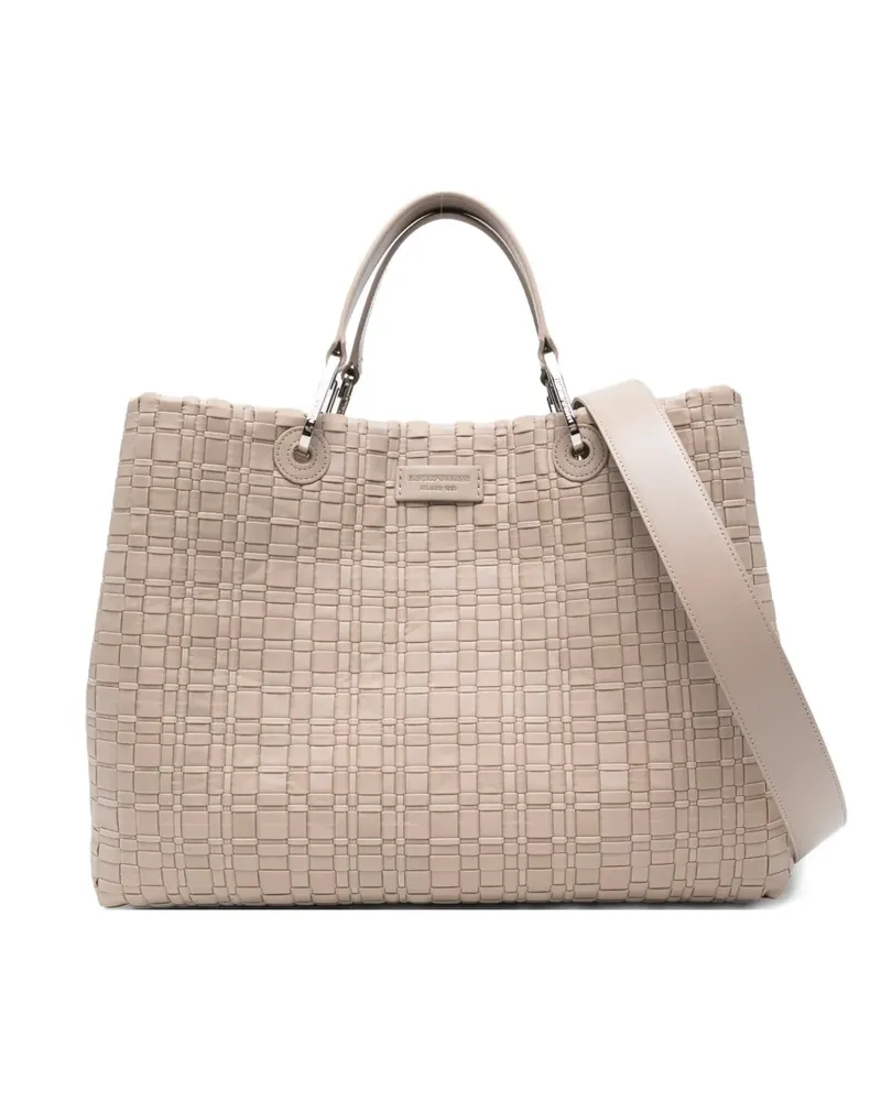 Emporio Armani Gewebte Tote Bag - Nude Nude