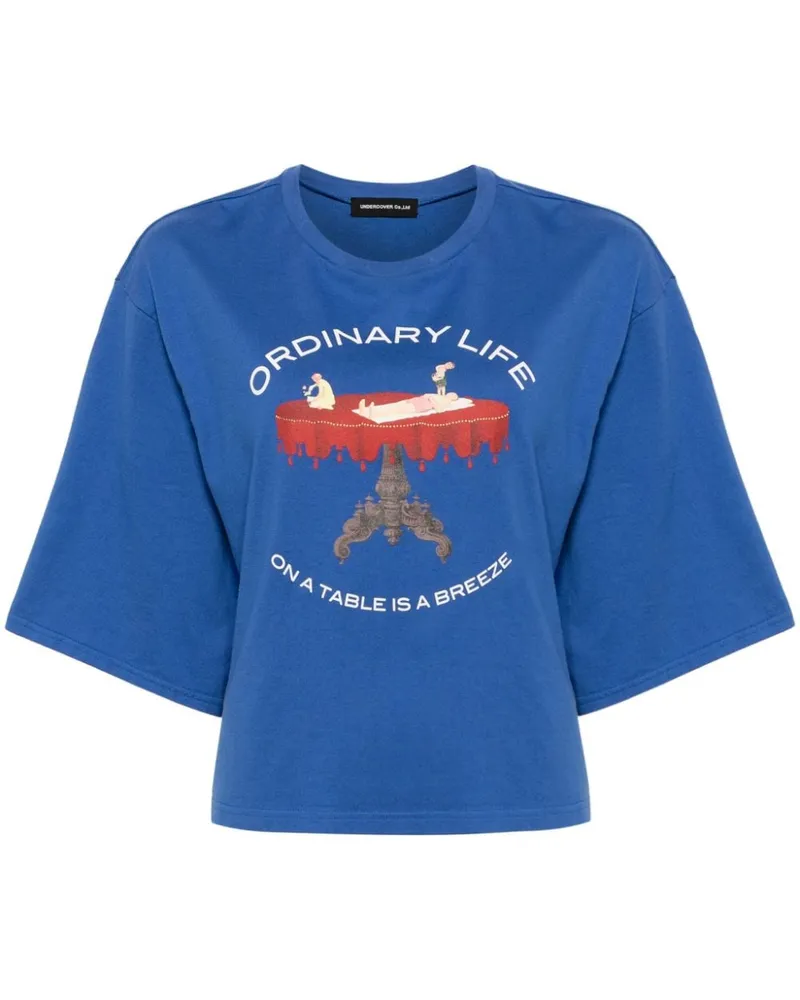 Undercover T-Shirt mit grafischem Print - Blau Blau
