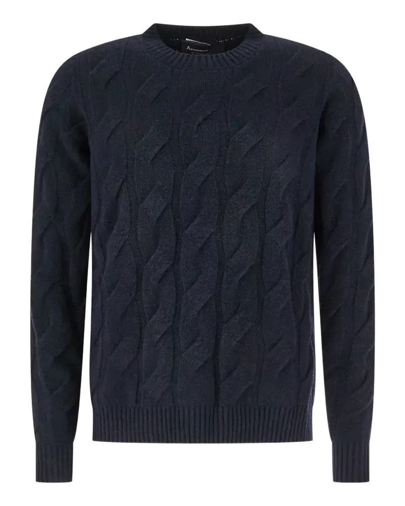Arovescio Pullover mit Zopfmuster - Blau Blau