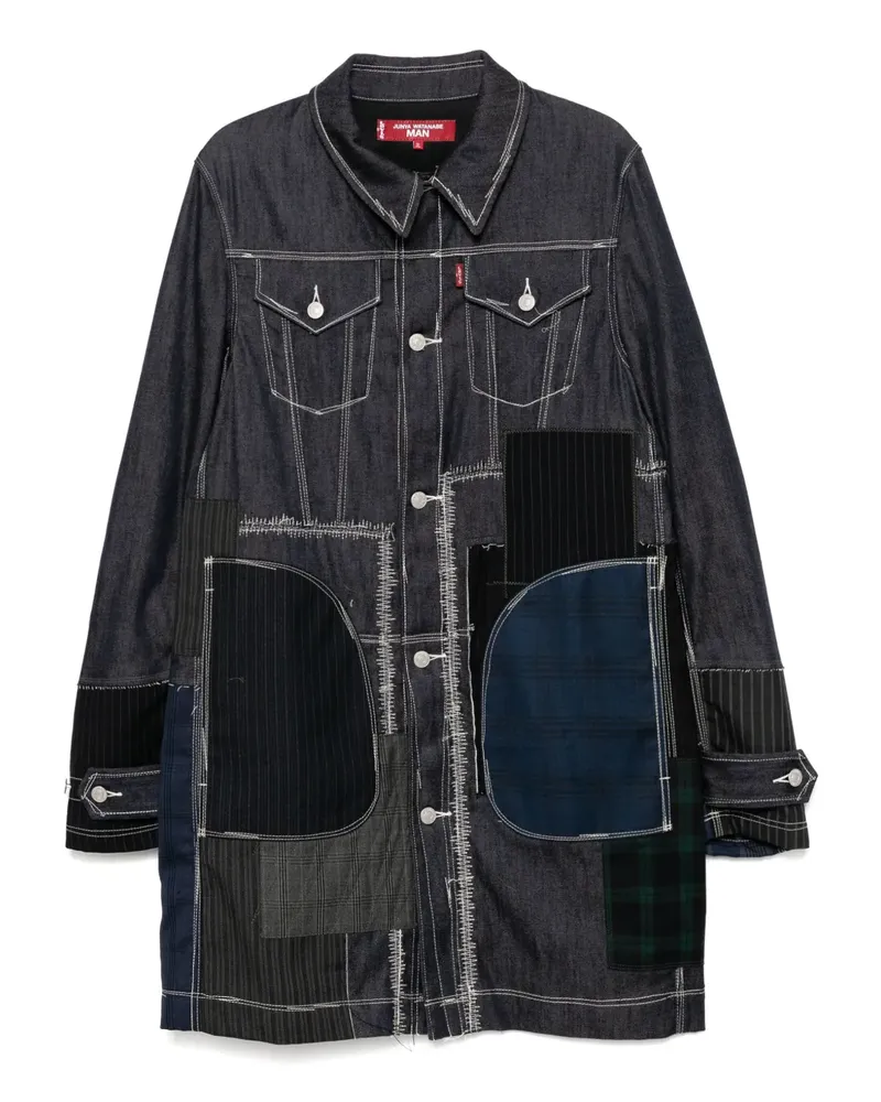 Junya Watanabe Mantel im Patchwork-Look - Blau Blau