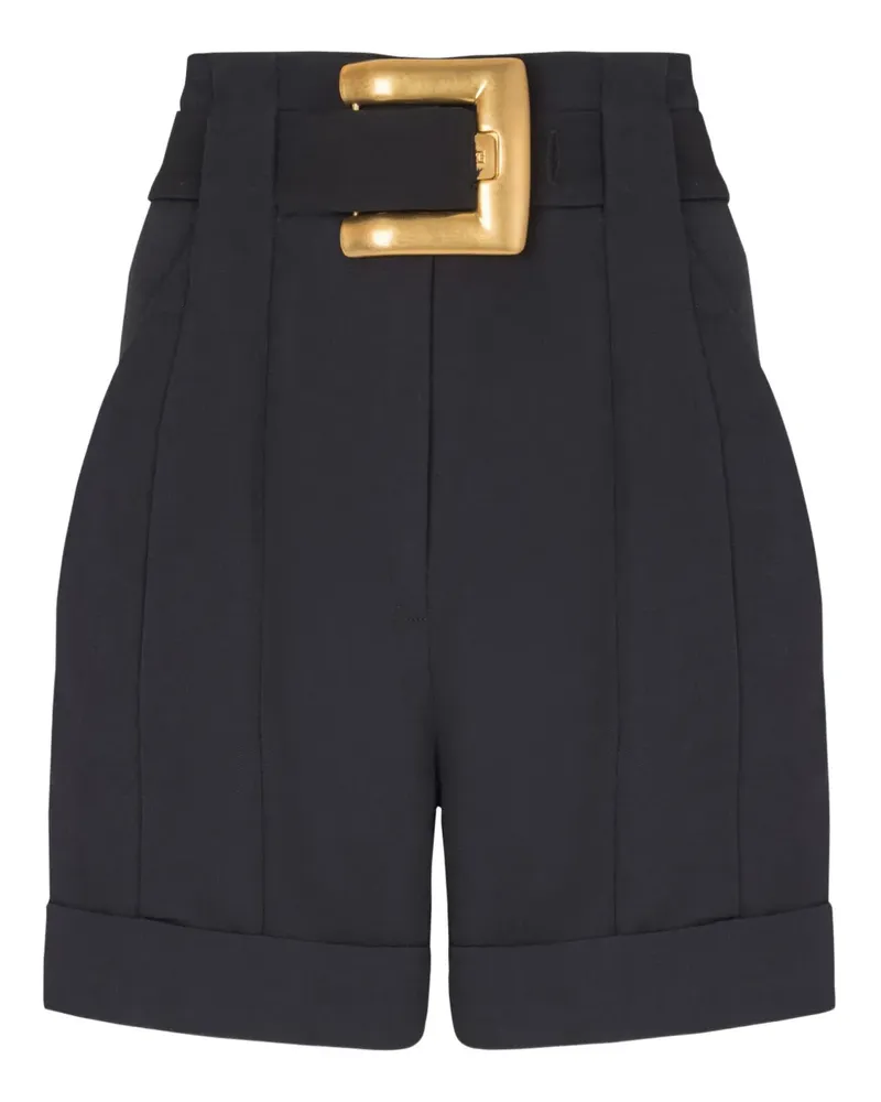 Balmain Shorts mit Gürtel - Schwarz Schwarz