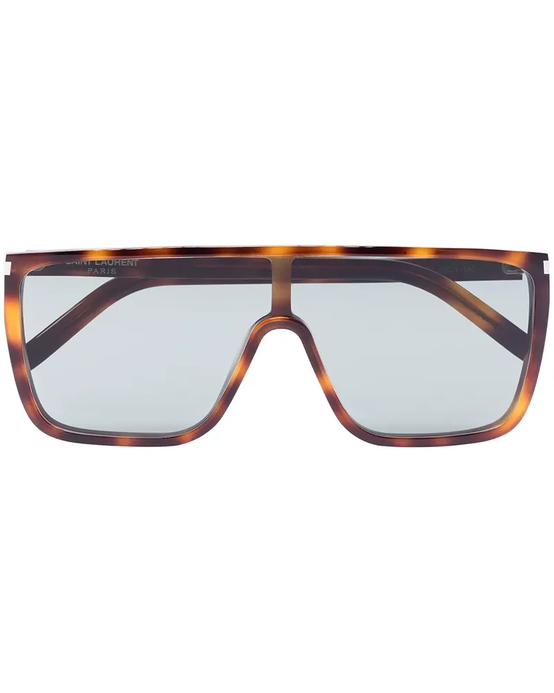 Saint Laurent Mask' Sonnenbrille - Grün Grün