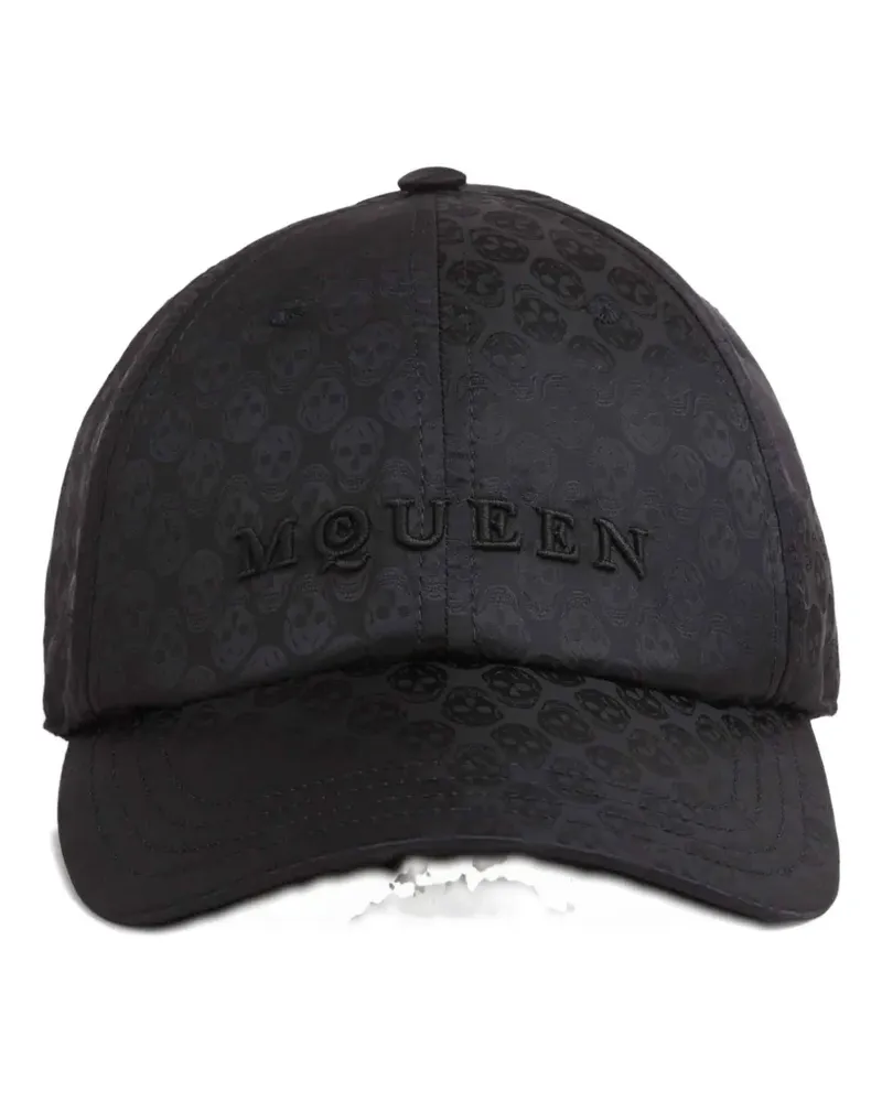 Alexander McQueen patterned cap hat - Schwarz Schwarz