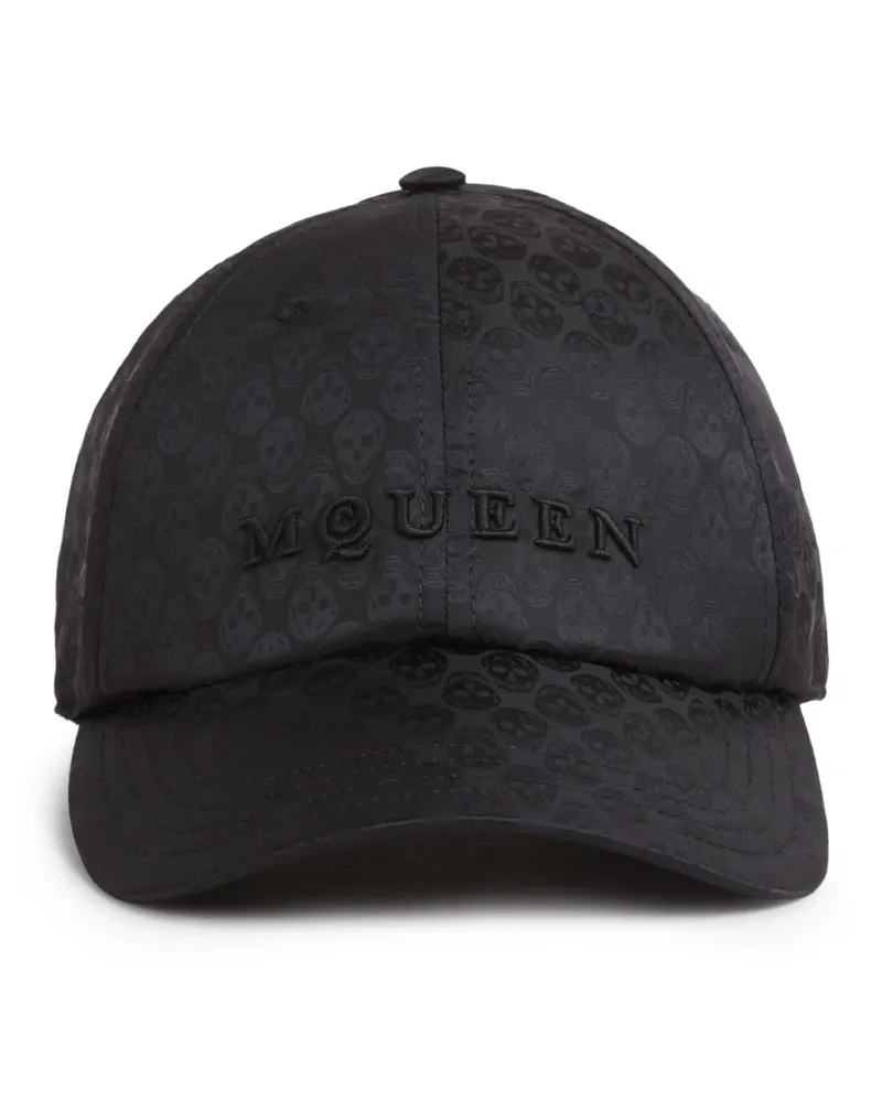 Alexander McQueen patterned cap hat - Schwarz Schwarz