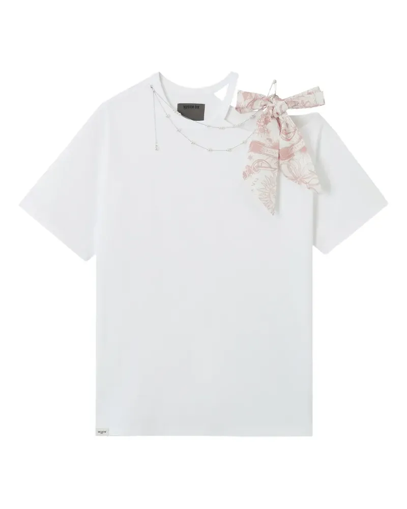 Musium Div. T-Shirt mit Schleife - Weiß Weiß
