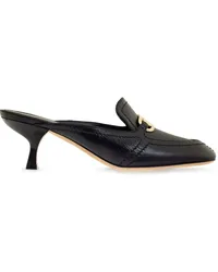 Ferragamo Mules mit Kroko-Effekt 55mm Schwarz