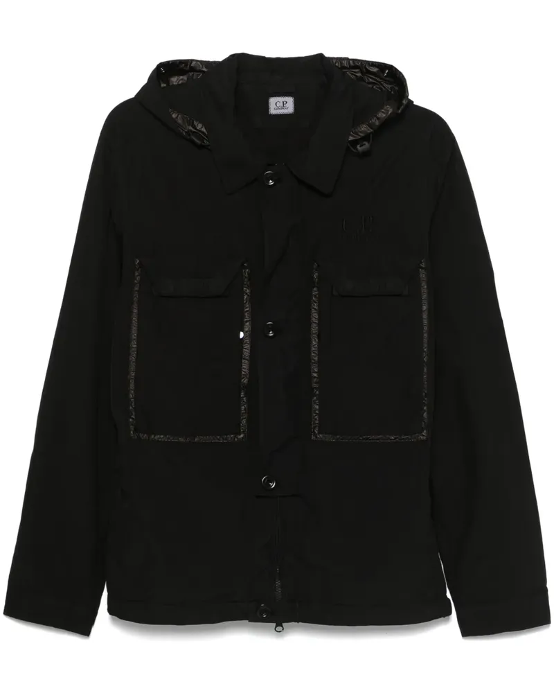 C.P. Company Jacke mit Goggles-Detail - Schwarz Schwarz
