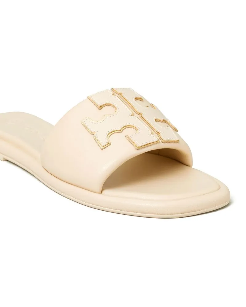 Tory Burch Double T Pantoletten - Nude Nude