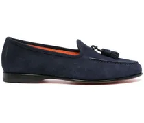 Loafer aus Wildleder mit Quasten - Blau