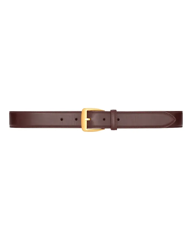 Saint Laurent buckle leather belt - Braun Braun