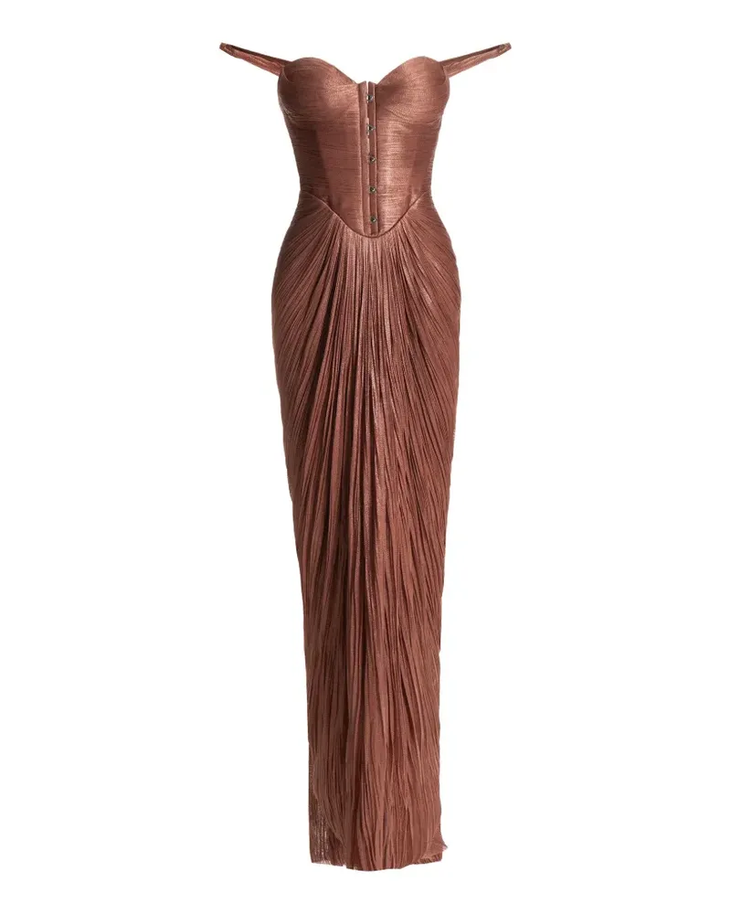 Maria Lucia Hohan Susies Maxikleid mit Corsage - Braun Braun