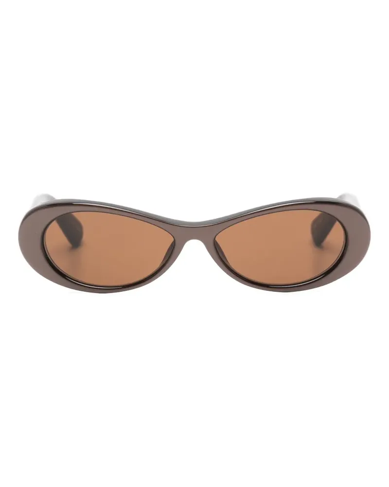 Jacquemus oval-frame sunglasses - Braun Braun