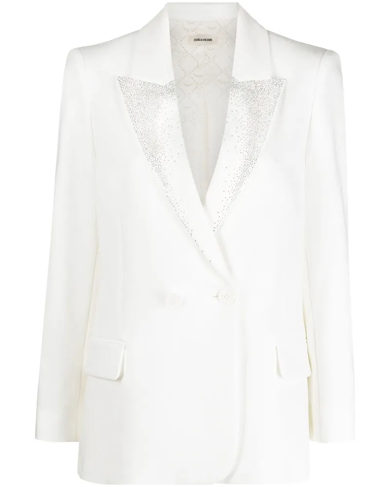 Zadig & Voltaire Blazer mit Strass - Weiß Weiß