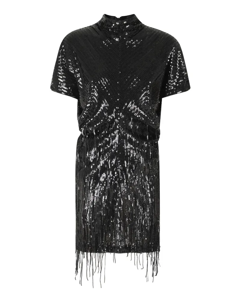 Federica Tosi sequin-embellished fringed dress - Schwarz Schwarz