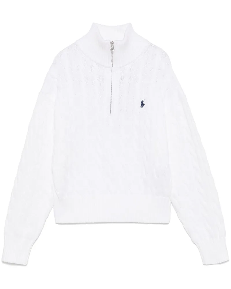 Ralph Lauren Pullover mit Zopfmuster - Weiß Weiß